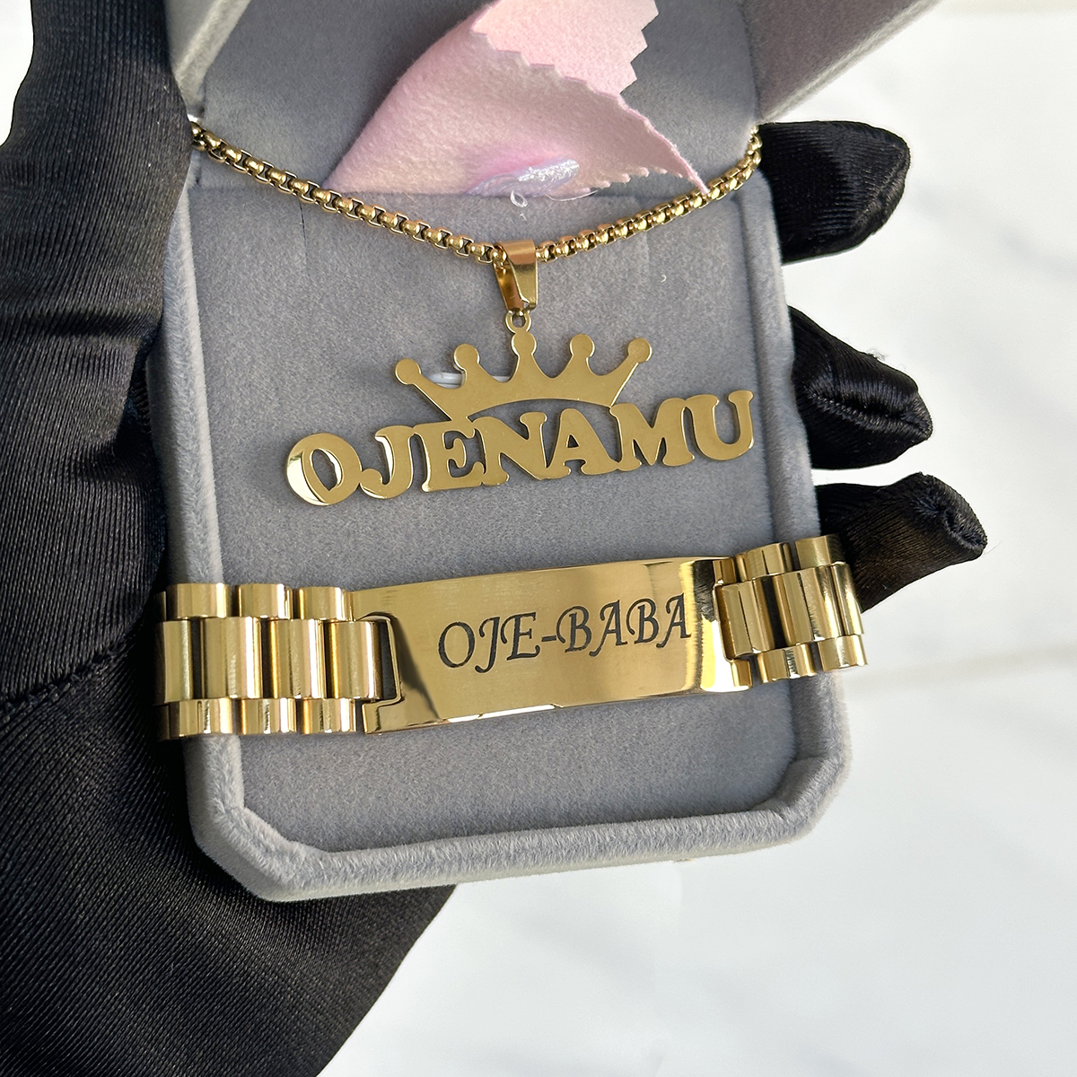 Jewelry Watches Men - New Customized Name Necklace Bracelet Set