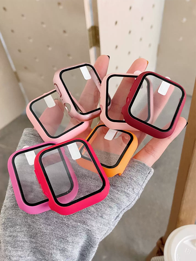Tempered Glass+Case For Apple  - مراجعة Jewelry Smart Watches وسعره