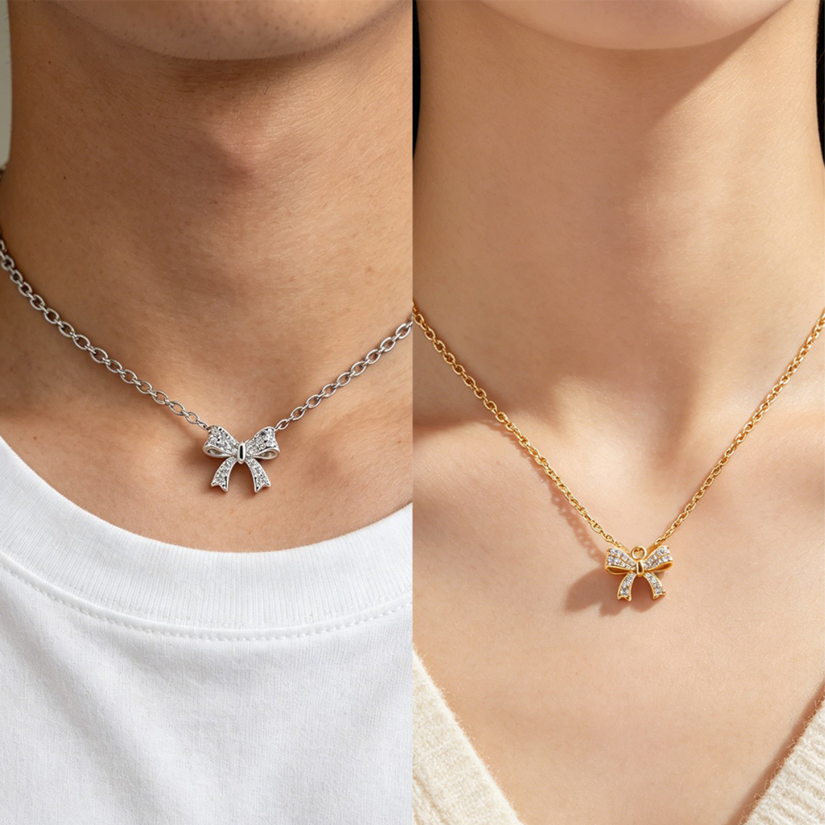 Bow Pendant Necklace with High - مراجعة Eve Jewelry & Watches Distribuidor Oficial Rolex وسعره