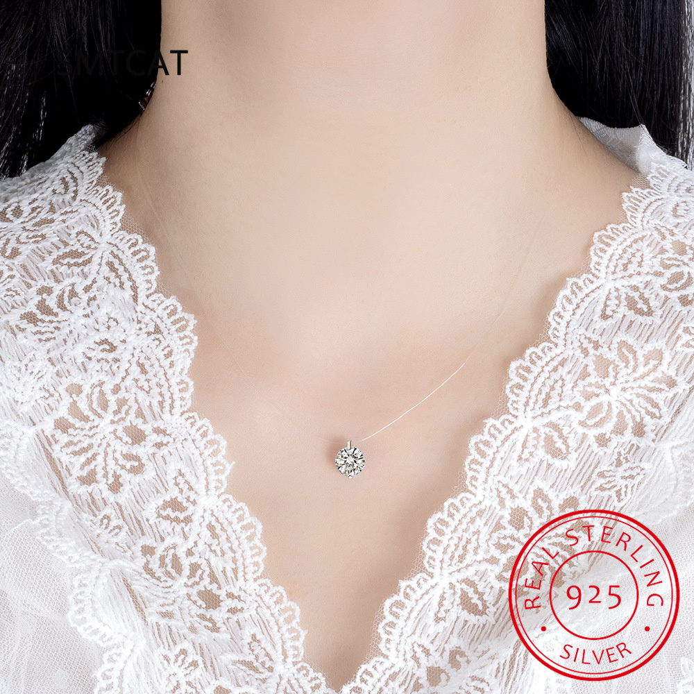 0.5-2CT D Color Moissanite Nec - مراجعة Crystal Choker Necklace وسعره