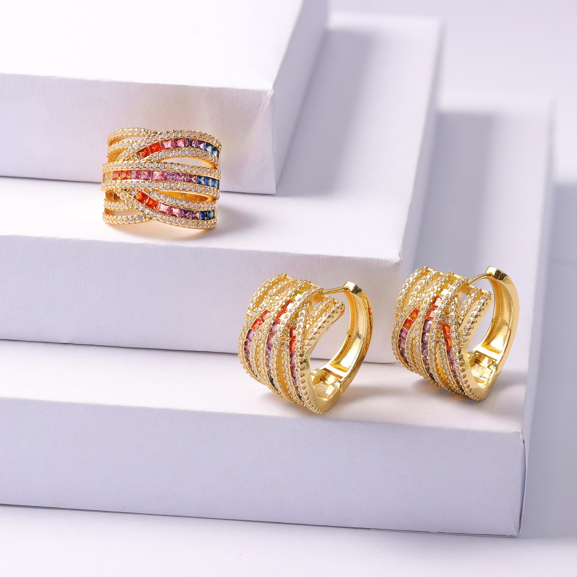 Colorful Ring for Women sparli - مراجعة Eve Jewelry & Watches Distribuidor Oficial Rolex وسعره