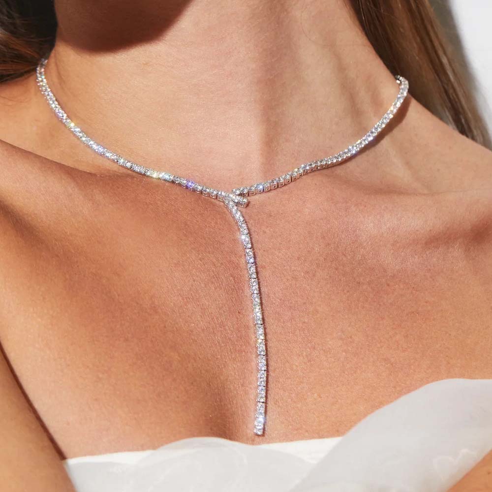 Stonenfans Long Y Shaped Laria - مراجعة Crystal Choker Necklace وسعره