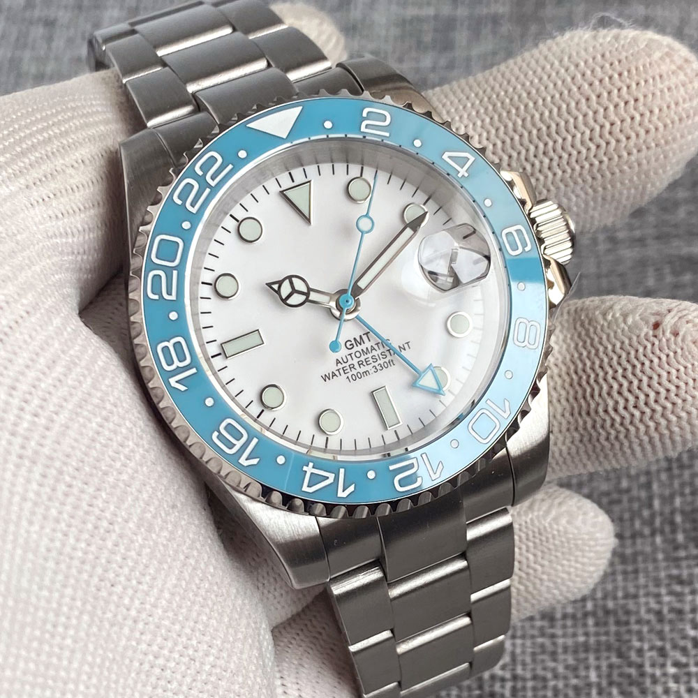 Customized 40mm Ice Blue Dial  - مراجعة Jewelry Watches Men وسعره