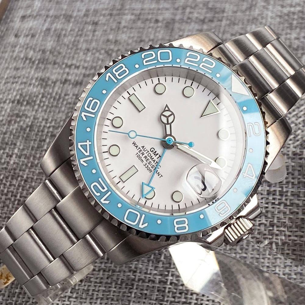 Customized 40mm Ice Blue Dial  - مراجعة Jewelry Watches Men وسعره