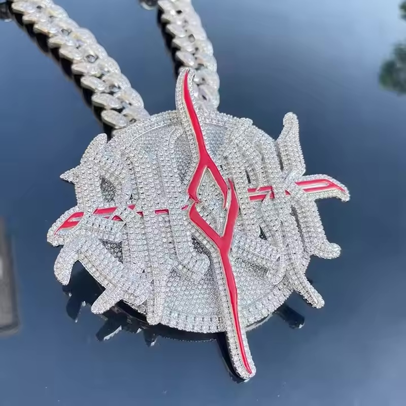 Custom White Gold Plating Ster - مراجعة Hip Hop Chain Necklace وسعره
