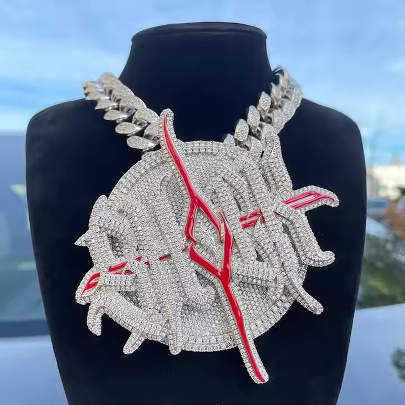 Custom White Gold Plating Ster - مراجعة Hip Hop Chain Necklace وسعره