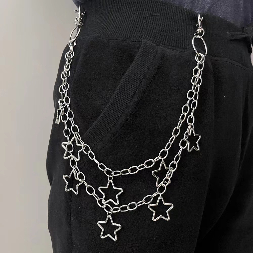 Punk Star Double Layer Waist C - مراجعة Hip Hop Chain Necklace وسعره