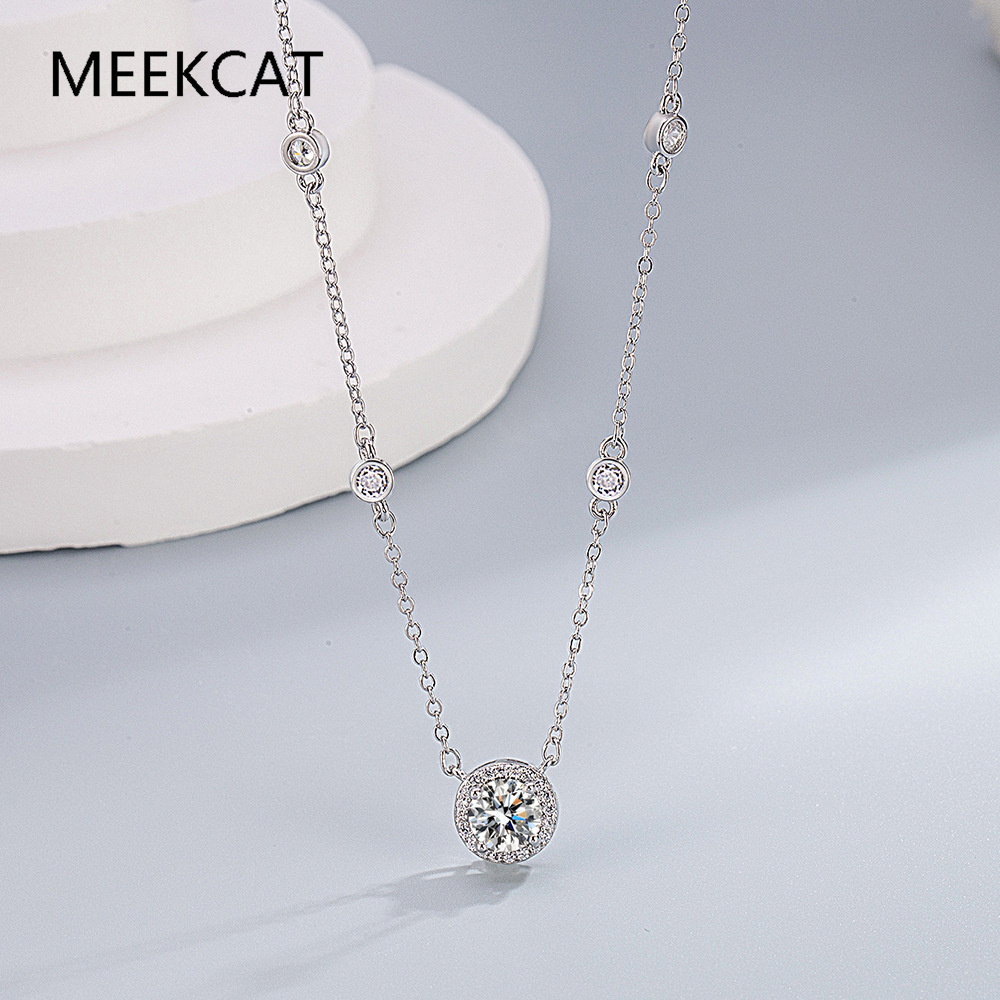 1/2/3CT Moissanite Necklaces f - مراجعة Crystal Choker Necklace وسعره