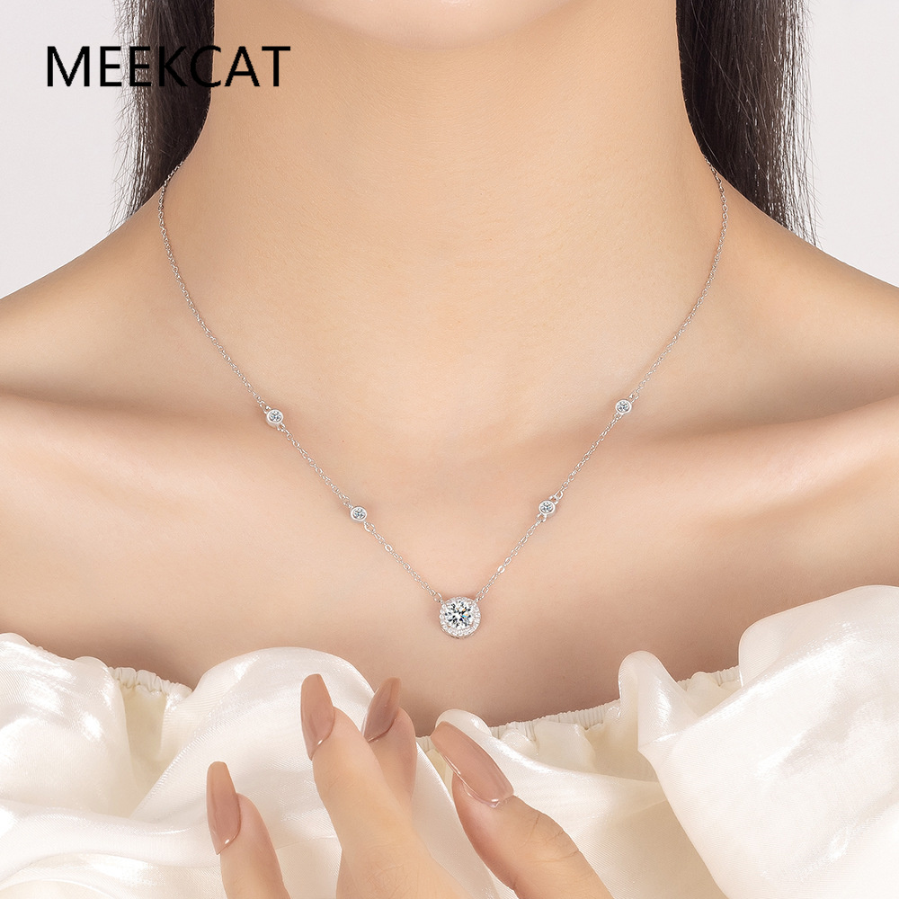 1/2/3CT Moissanite Necklaces f - مراجعة Crystal Choker Necklace وسعره
