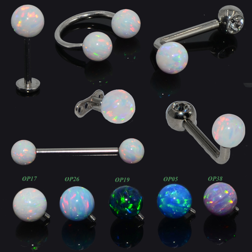 1PC G23 Titanium Opal Ear Trag - مراجعة Christina Jewelry & Watches Marguerite Ørestik Forgyldt Sølv وسعره