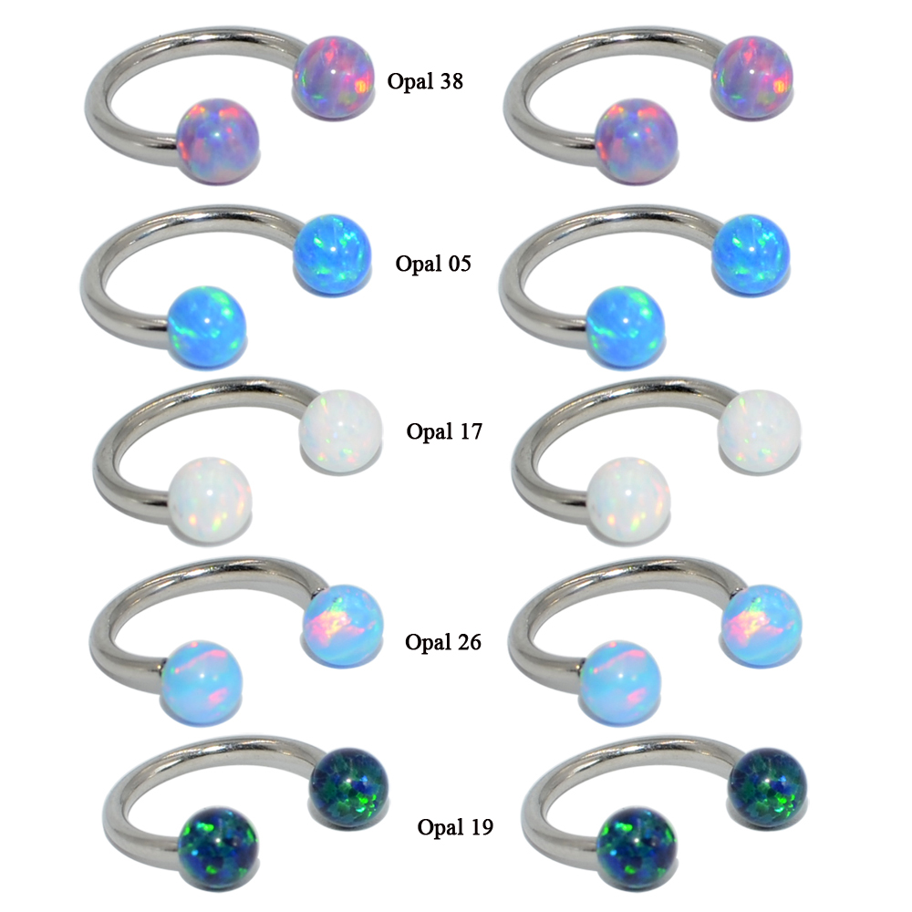 1PC G23 Titanium Opal Ear Trag - مراجعة Christina Jewelry & Watches Marguerite Ørestik Forgyldt Sølv وسعره
