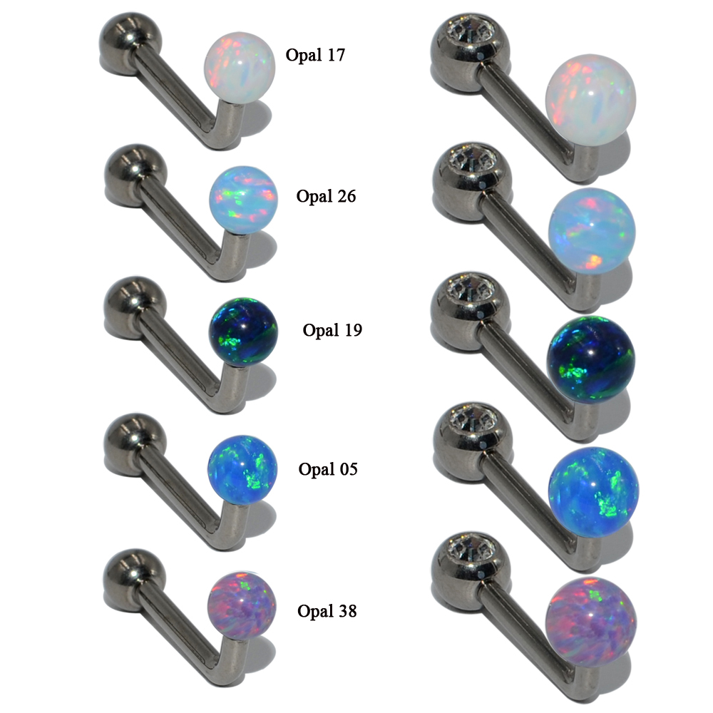 1PC G23 Titanium Opal Ear Trag - مراجعة Christina Jewelry & Watches Marguerite Ørestik Forgyldt Sølv وسعره