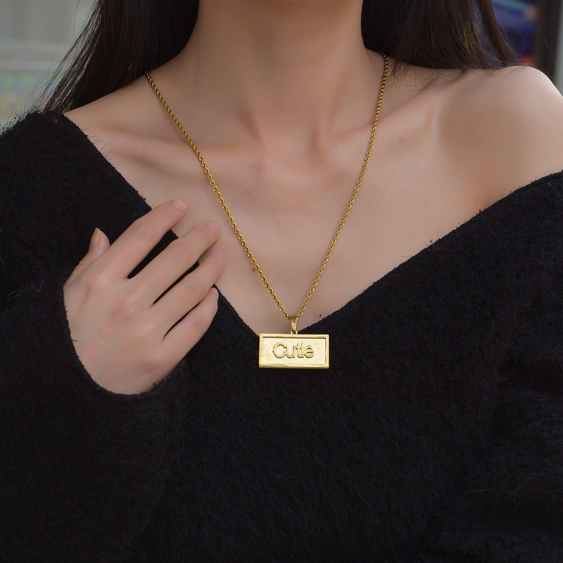 Custom Name Hip Hop Necklace f - مراجعة Hip Hop Chain Necklace وسعره