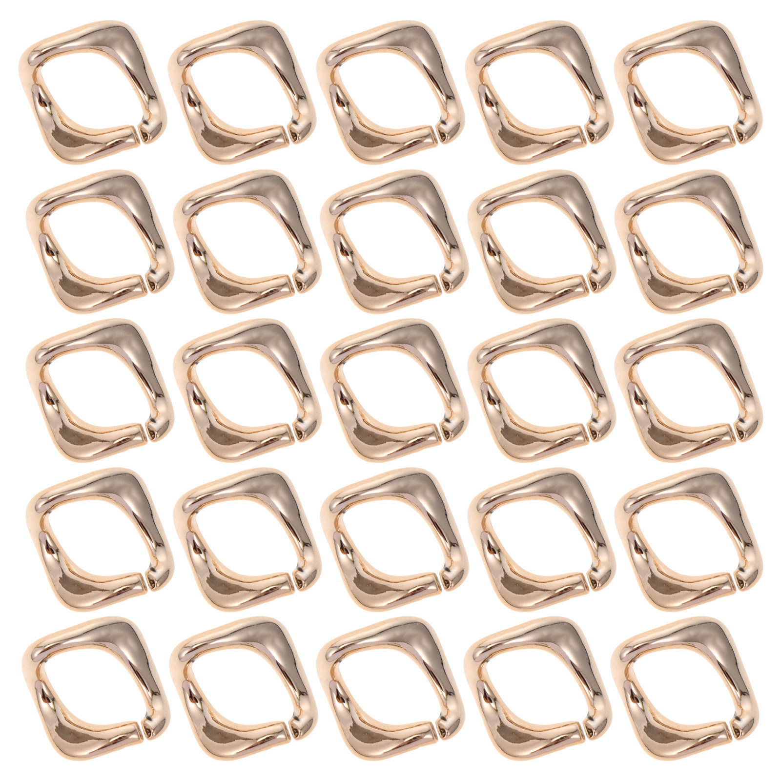 100Pcs Rose Gold Color Electro - مراجعة Hip Hop Chain Necklace وسعره