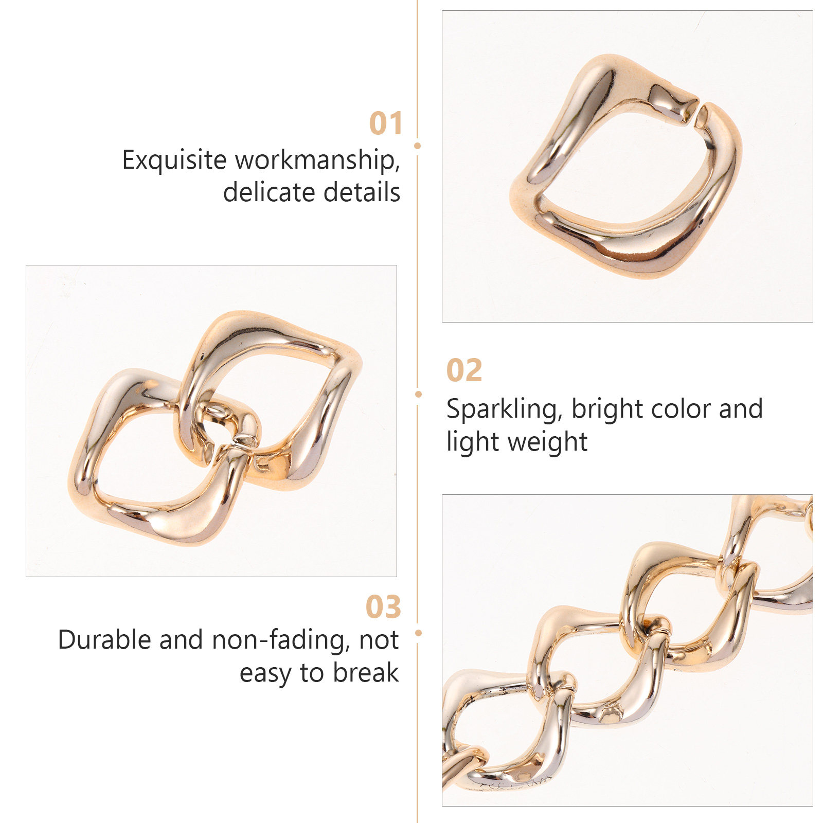 100Pcs Rose Gold Color Electro - مراجعة Hip Hop Chain Necklace وسعره