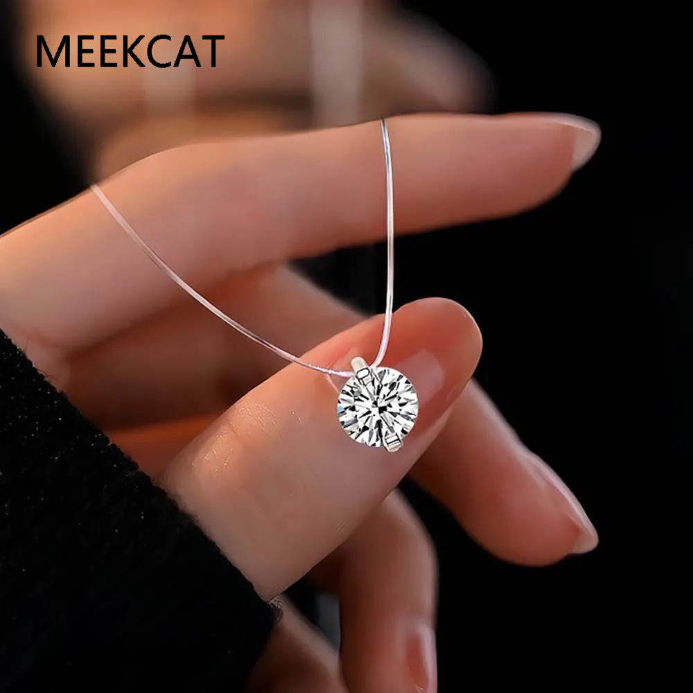 0.5-5CT Moissanite Pendant Nec - مراجعة Crystal Choker Necklace وسعره