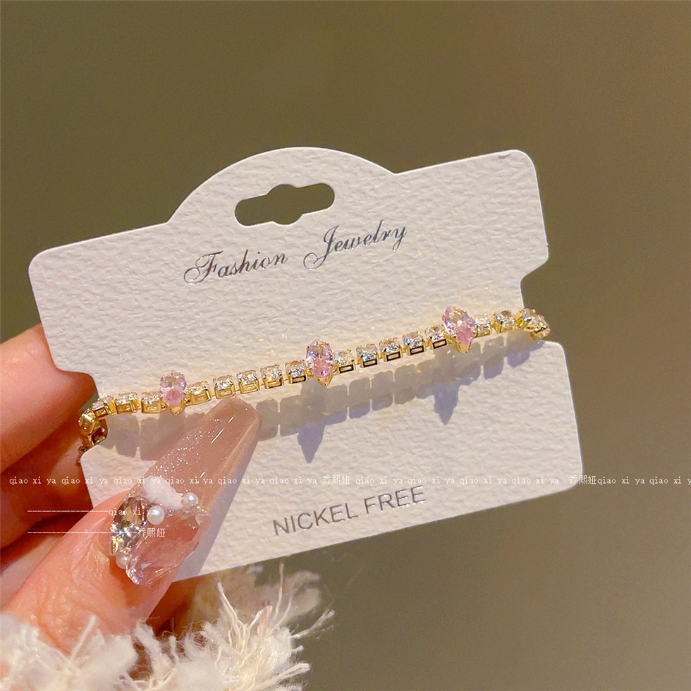 Pink Full Diamand Zircon Brace - مراجعة Best Jewelry Watches Women وسعره