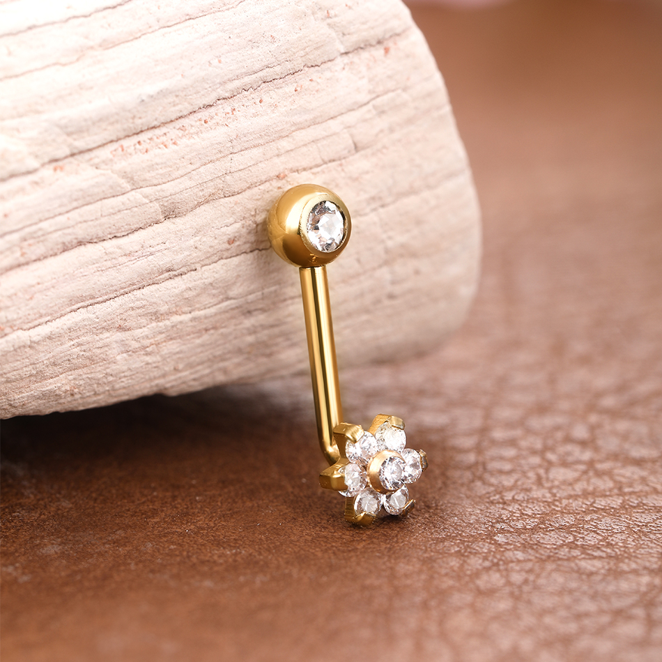1PC Titanium Christina Piercin - مراجعة Christina Jewelry & Watches Marguerite Ørestik Forgyldt Sølv وسعره