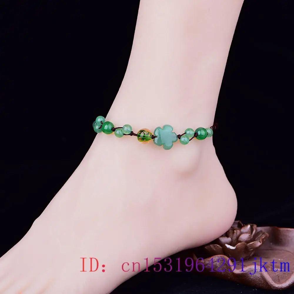 Jade Flower Anklets for Women  - مراجعة Luxury Gifts Jewelry & Watches Namfleg Mostar وسعره