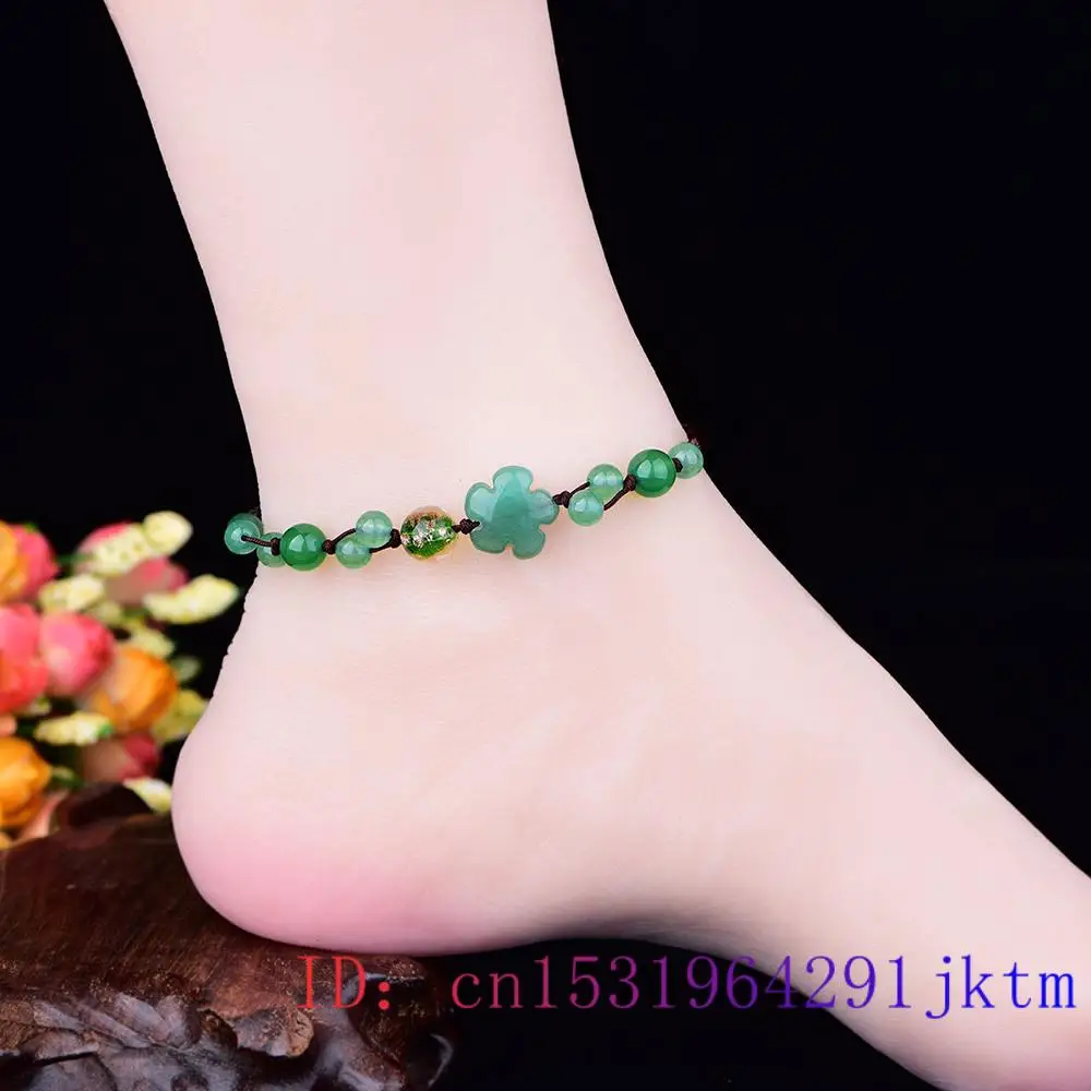Jade Flower Anklets for Women  - مراجعة Luxury Gifts Jewelry & Watches Namfleg Mostar وسعره