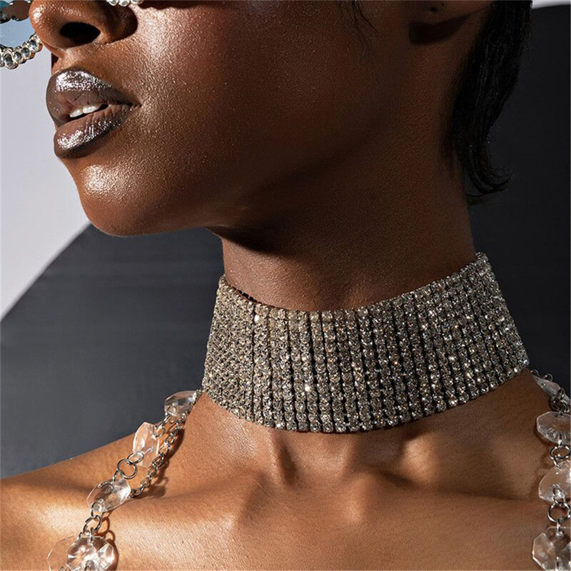 Necklace For Women Crystal Nec - مراجعة Crystal Choker Necklace وسعره