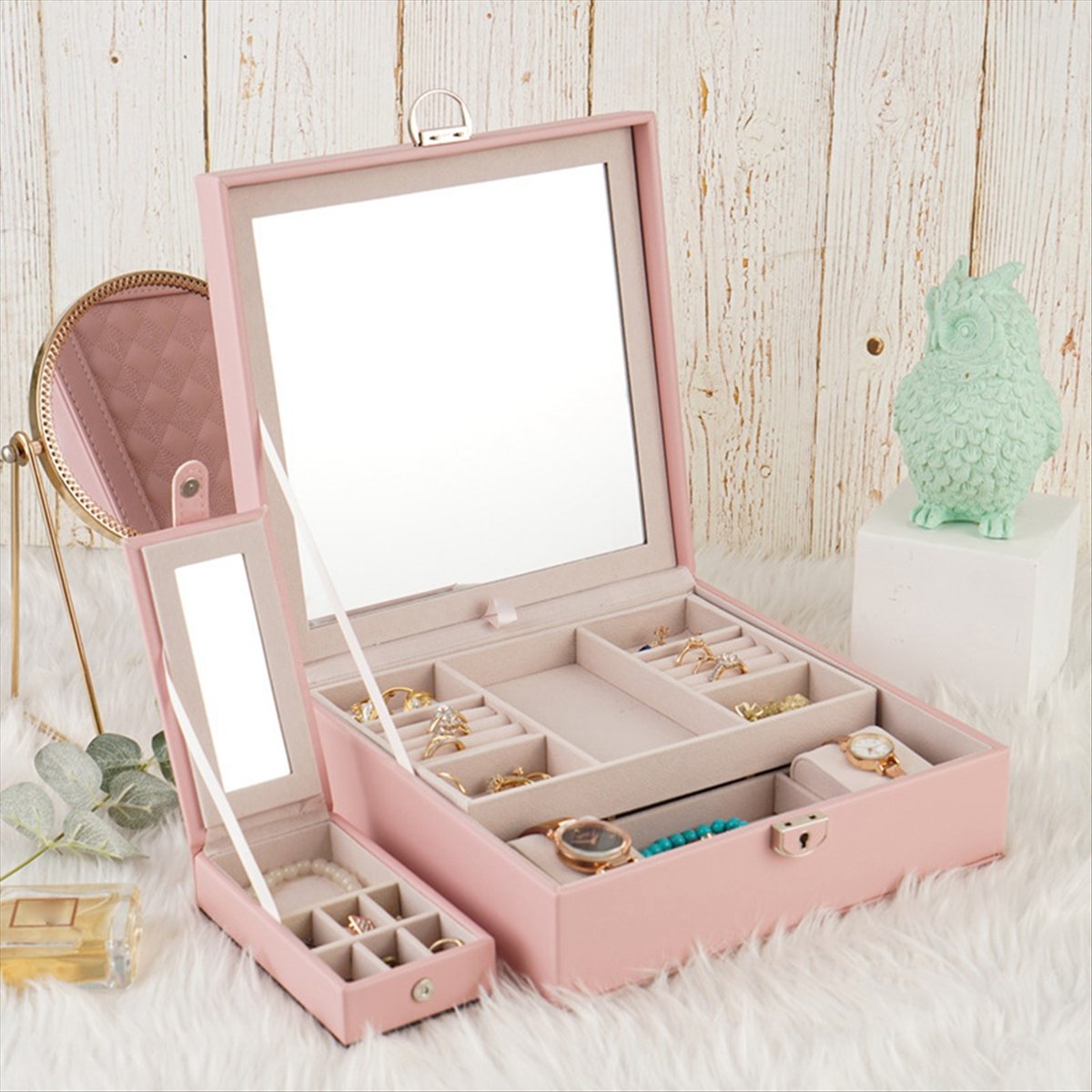 ABQR Girly Pink Jewelry Box Je - مراجعة Jewelry & Watches Sp Z Oo Ul Frezerów 3 وسعره