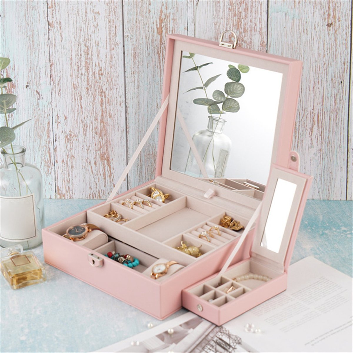 ABQR Girly Pink Jewelry Box Je - مراجعة Jewelry & Watches Sp Z Oo Ul Frezerów 3 وسعره