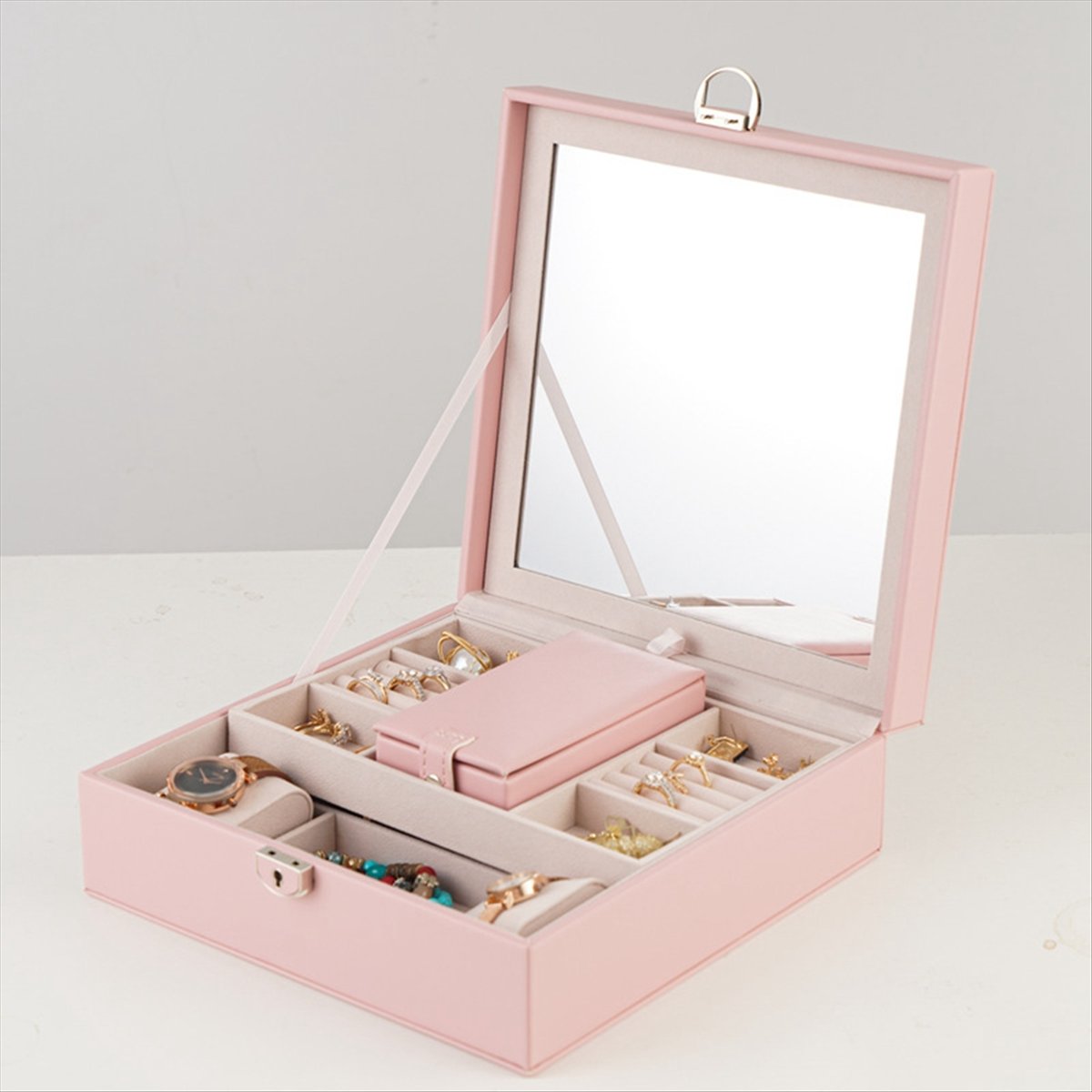 ABQR Girly Pink Jewelry Box Je - مراجعة Jewelry & Watches Sp Z Oo Ul Frezerów 3 وسعره