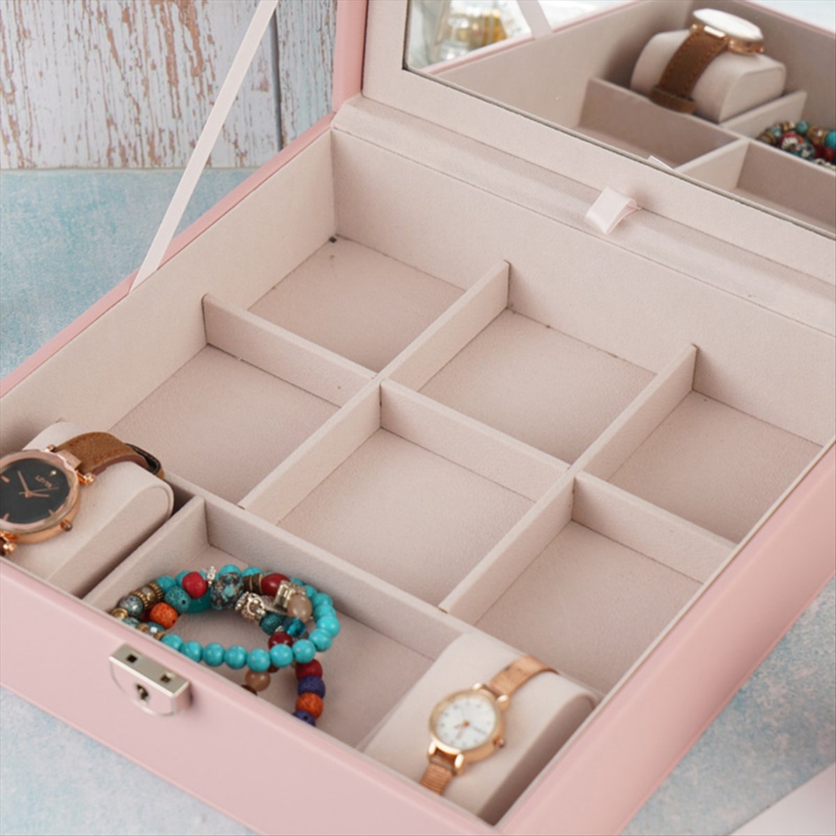 ABQR Girly Pink Jewelry Box Je - مراجعة Jewelry & Watches Sp Z Oo Ul Frezerów 3 وسعره