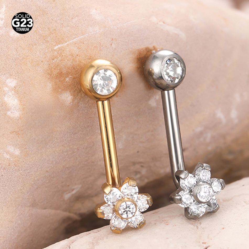 1Pc G23 Titanium Crystal Flowe - مراجعة Christina Jewelry & Watches Marguerite Ørestik Forgyldt Sølv وسعره