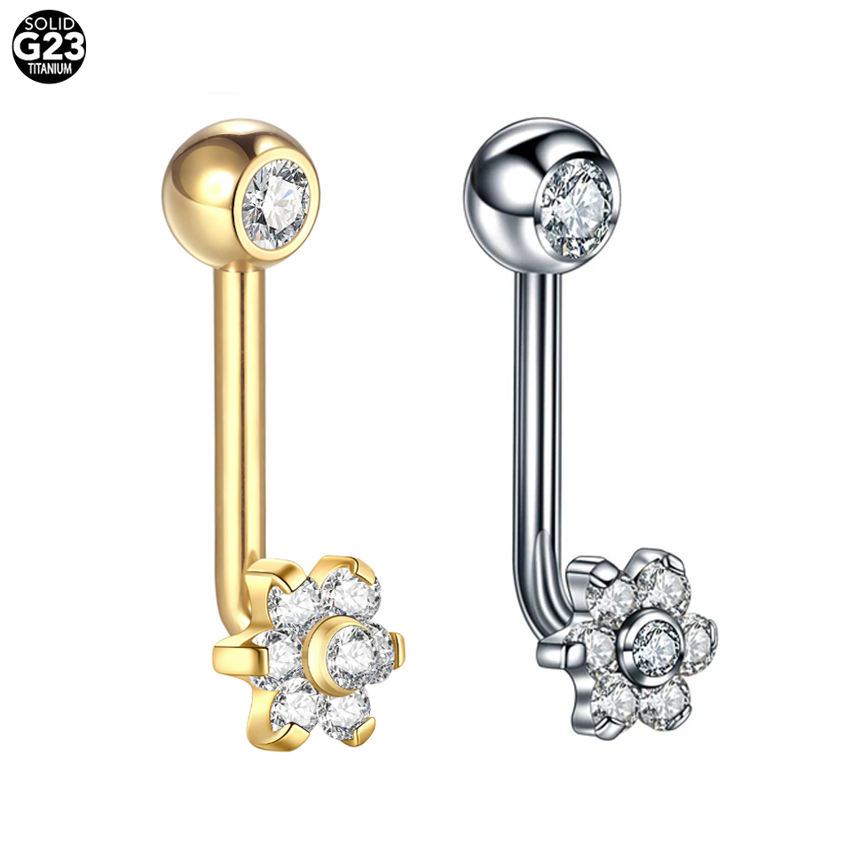 1Pc G23 Titanium Crystal Flowe - مراجعة Christina Jewelry & Watches Marguerite Ørestik Forgyldt Sølv وسعره