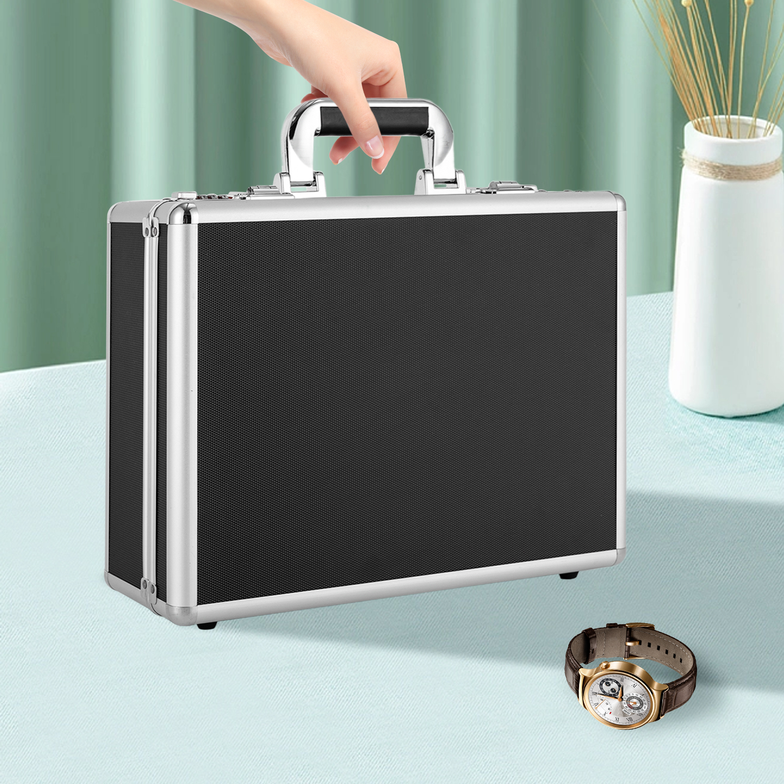 18 slot watch case with lock d - مراجعة Used Jewelry Watches وسعره