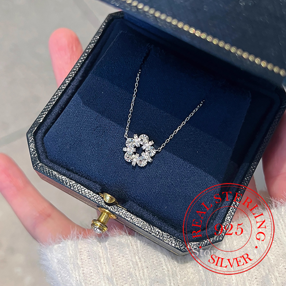 925 Sterling Silver Exquisite  - مراجعة Crystal Choker Necklace وسعره