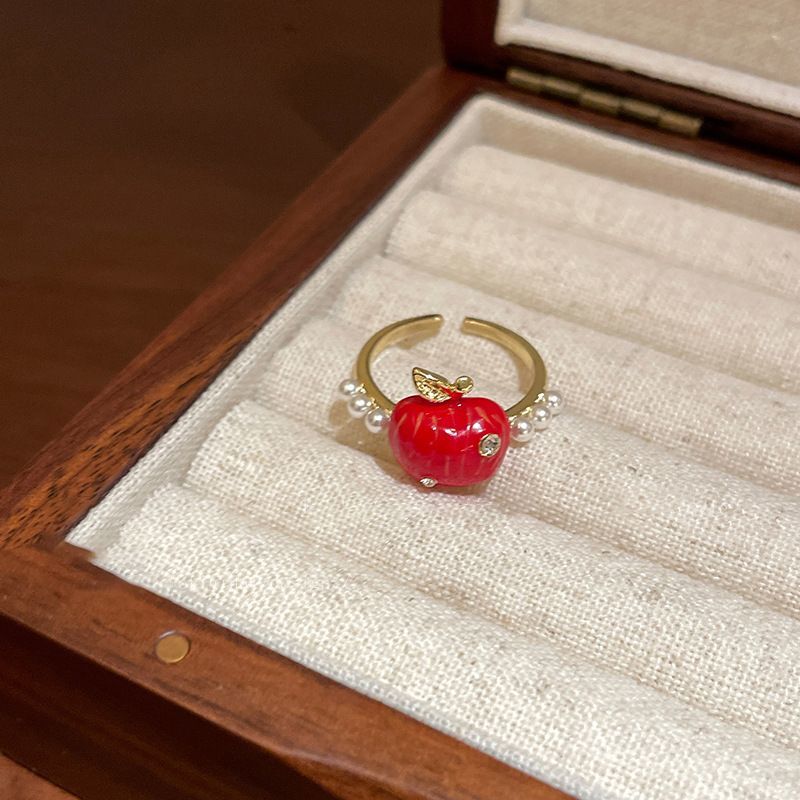 Christmas Apple Ring Red Cute  - مراجعة Eve Jewelry & Watches Distribuidor Oficial Rolex وسعره