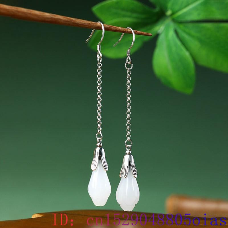 White Real Jade Flower Earring - مراجعة Luxury Gifts Jewelry & Watches Namfleg Mostar وسعره