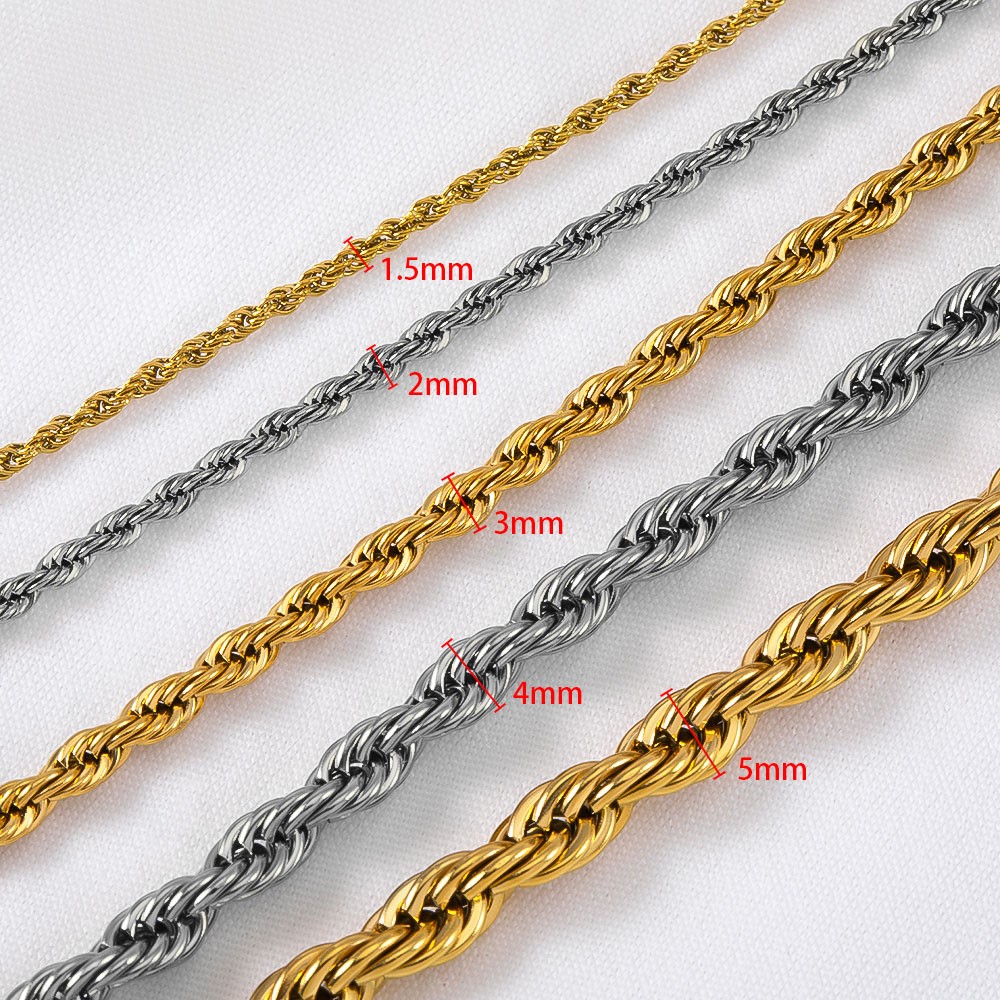0.5/1 Meter Stainless Steel Tw - مراجعة Hip Hop Chain Necklace وسعره