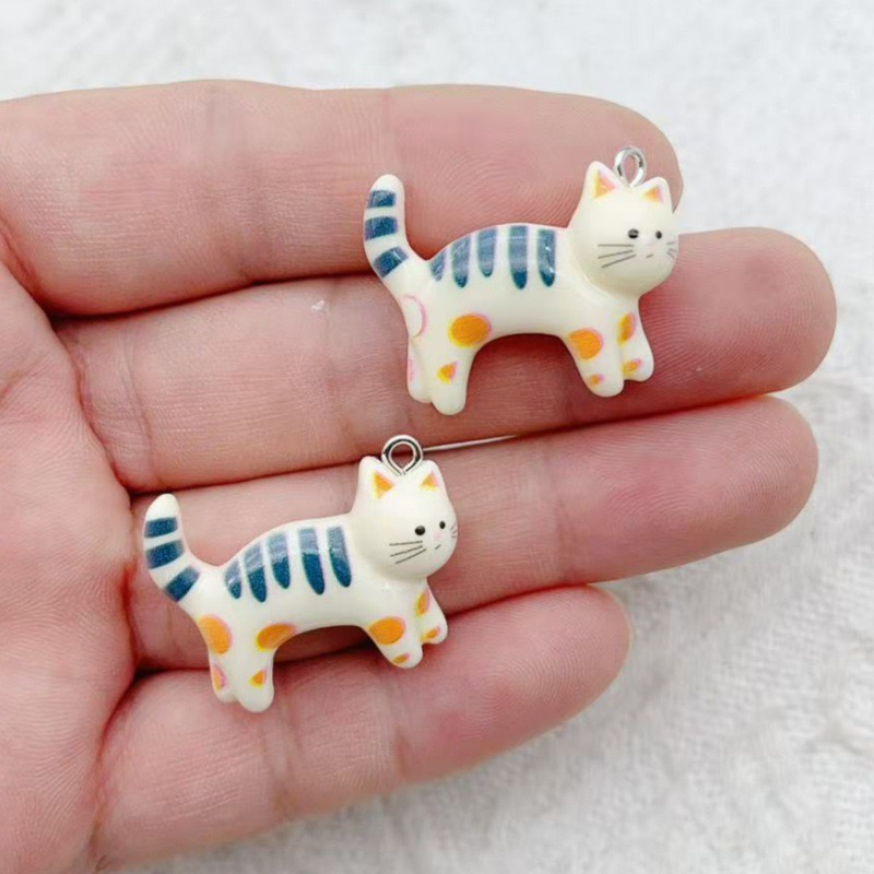 10pcs resin cartoon cat animal - مراجعة Jewelry & Watches Sp Z Oo Ul Frezerów 3 وسعره