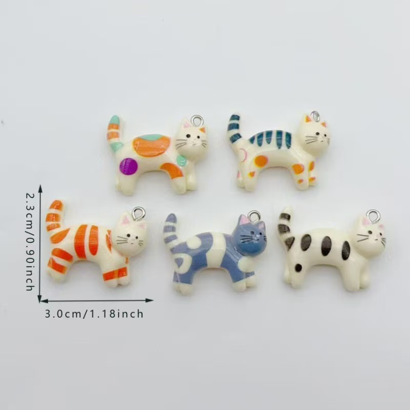 10pcs resin cartoon cat animal - مراجعة Jewelry & Watches Sp Z Oo Ul Frezerów 3 وسعره