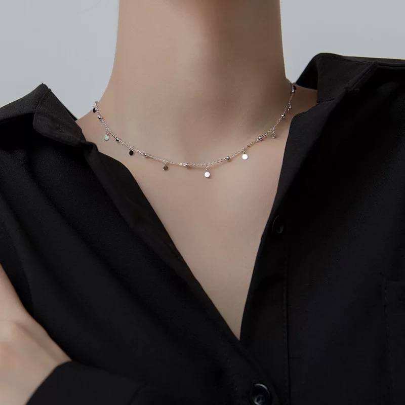 925 Sterling Silver Delicate J - مراجعة Crystal Choker Necklace وسعره