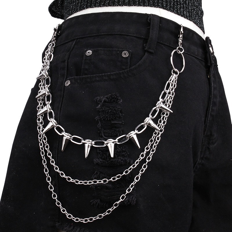 Hip Hop Punk Rock Metal Pants  - مراجعة Hip Hop Chain Necklace وسعره