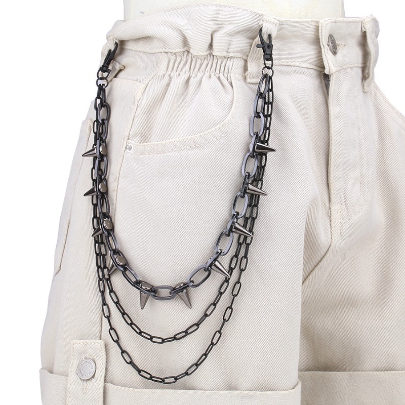 Hip Hop Punk Rock Metal Pants  - مراجعة Hip Hop Chain Necklace وسعره