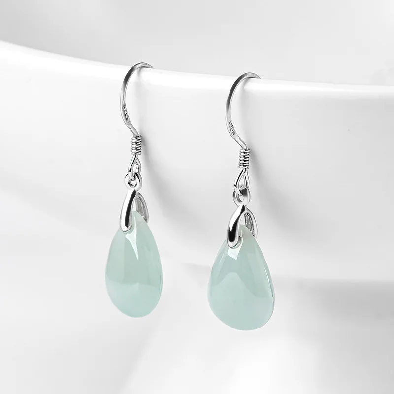 Burmese Jade Water Drop Earrin - مراجعة Luxury Gifts Jewelry & Watches Namfleg Mostar وسعره