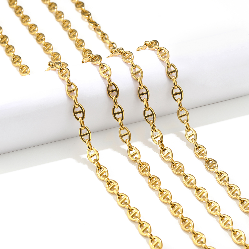 1 Meter Stainless Steel Coffee - مراجعة Hip Hop Chain Necklace وسعره