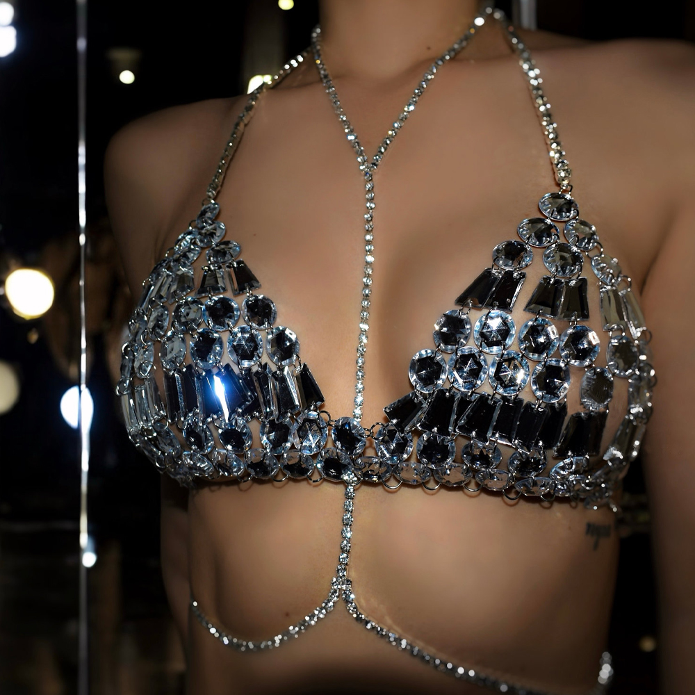 Luxury Full Rhinestone Mesh Ch - مراجعة Crystal Choker Necklace وسعره