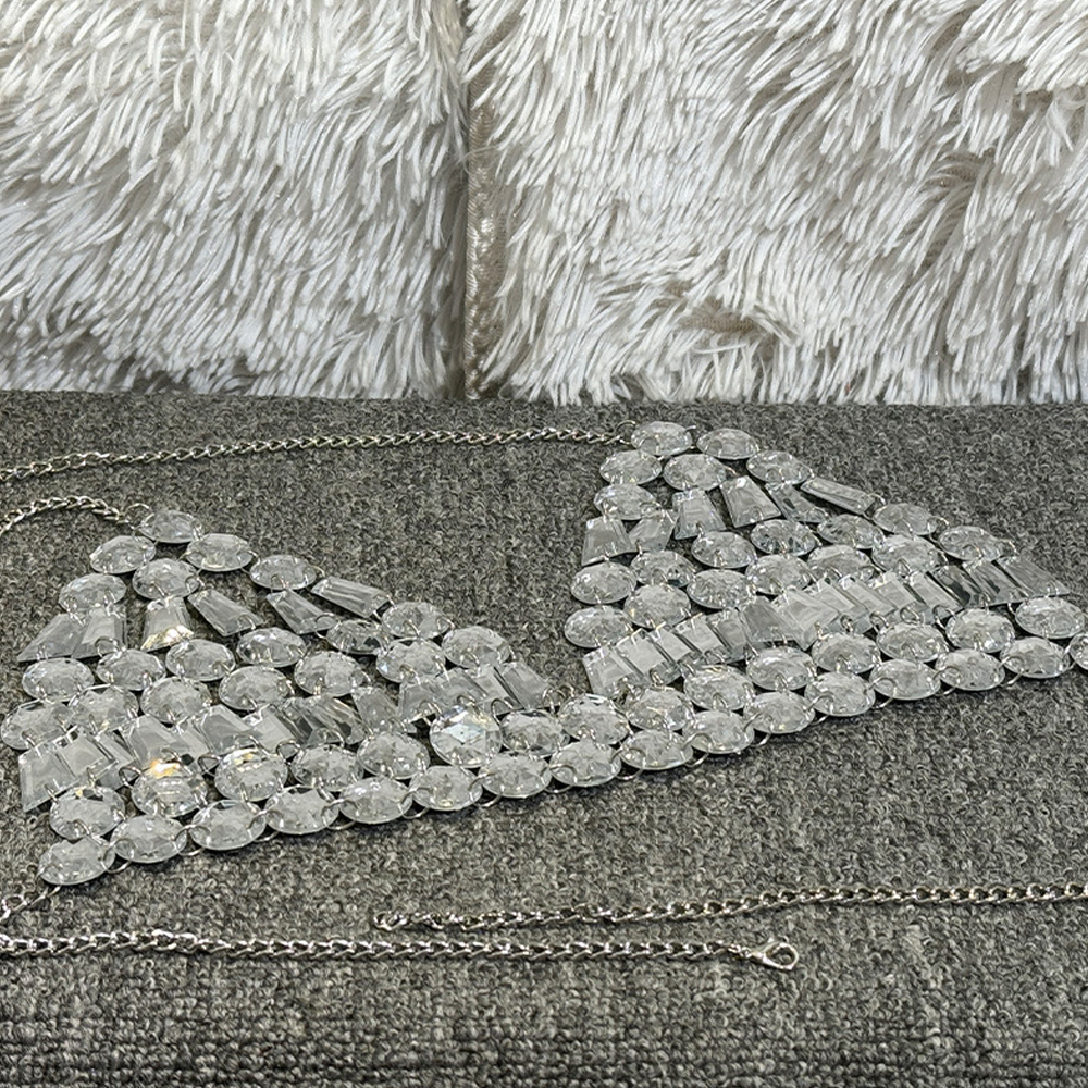 Luxury Full Rhinestone Mesh Ch - مراجعة Crystal Choker Necklace وسعره
