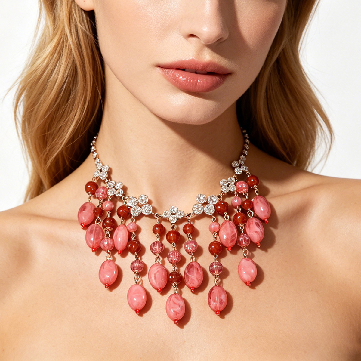 Trendy Pink Red Teardrop Beade - مراجعة Jewelry & Watches Sp Z Oo Ul Frezerów 3 وسعره