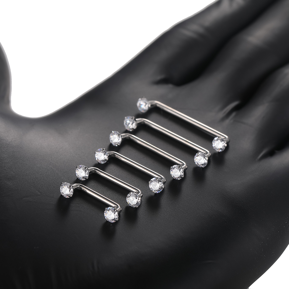 1PC Titanium Surface Piercing  - مراجعة Christina Jewelry & Watches Marguerite Ørestik Forgyldt Sølv وسعره