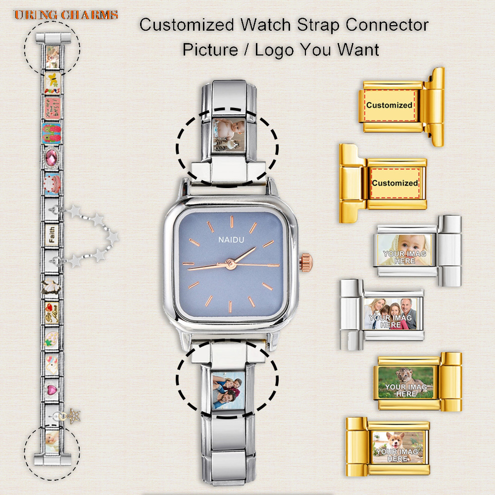 1 pair Picture Logo Customized - مراجعة Jewelry Watches Men وسعره