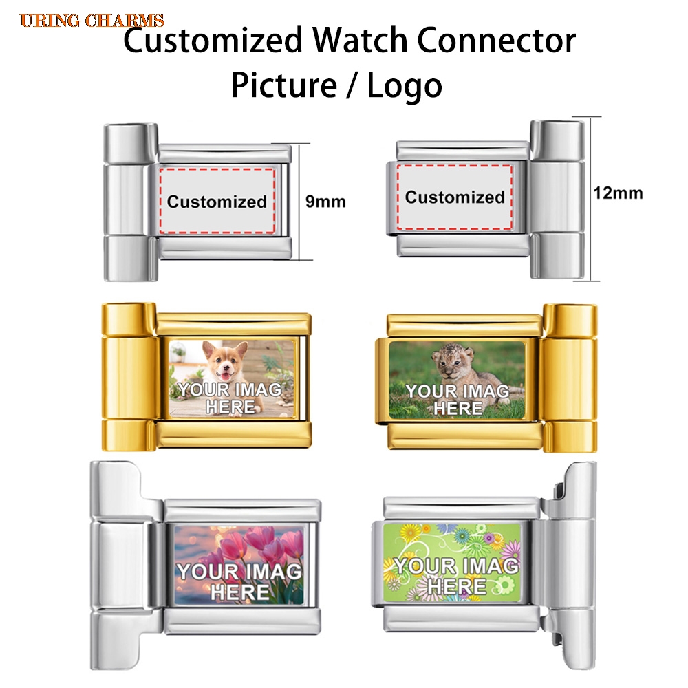1 pair Picture Logo Customized - مراجعة Jewelry Watches Men وسعره