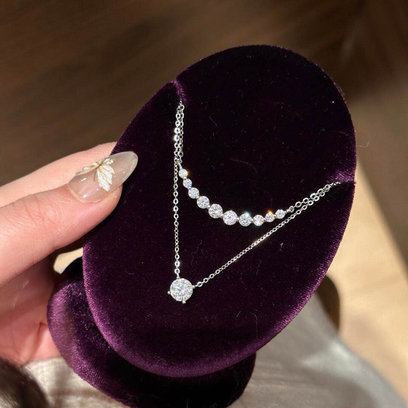 Sparkling Moissanite Diamonds  - مراجعة Crystal Choker Necklace وسعره